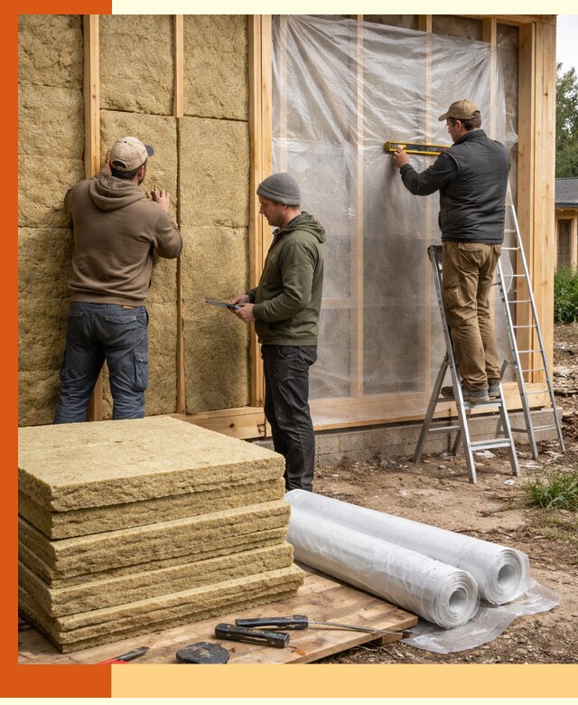 Утепление каркасного дома в ельце под ключ с гарантией качества