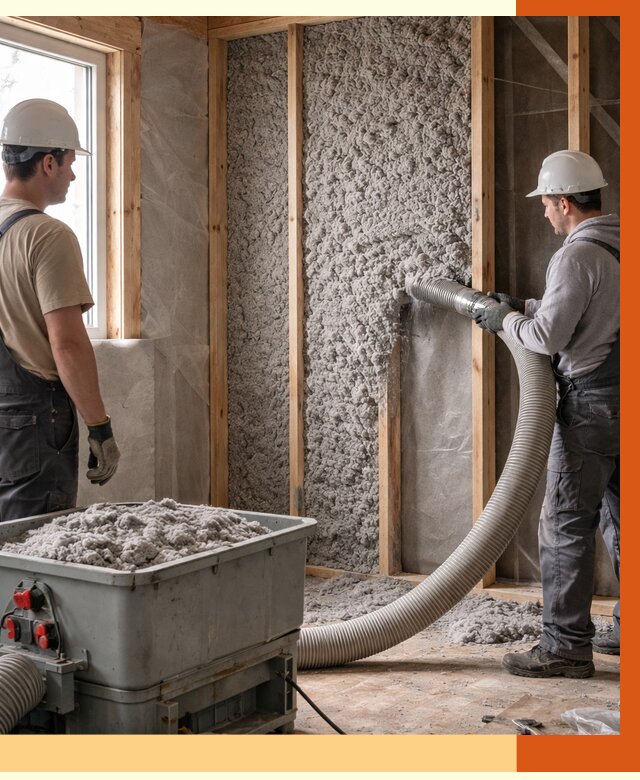 Утепление каркасного дома эковатой в ельце от 1848 руб. | ТепломастерЕлц