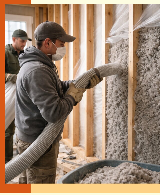 Утепление каркасного дома эковатой в ельце — качественно и надолго