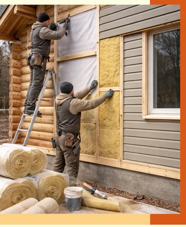 Утепление деревянного дома в ельце от 6366 руб./м2 — заказать работы | ТепломастерЕлц