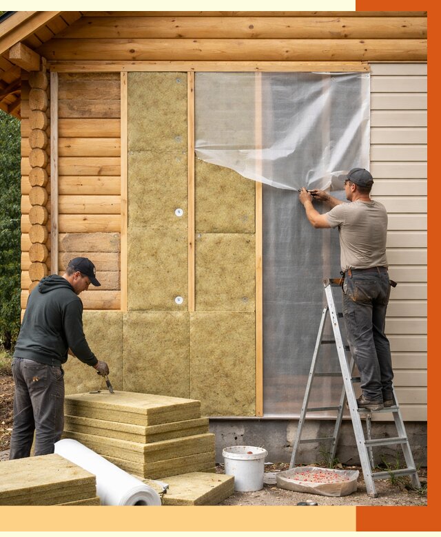 Утепление дома из бруса в ельце от 3851 руб./м2 — работы под ключ | ТепломастерЕлц