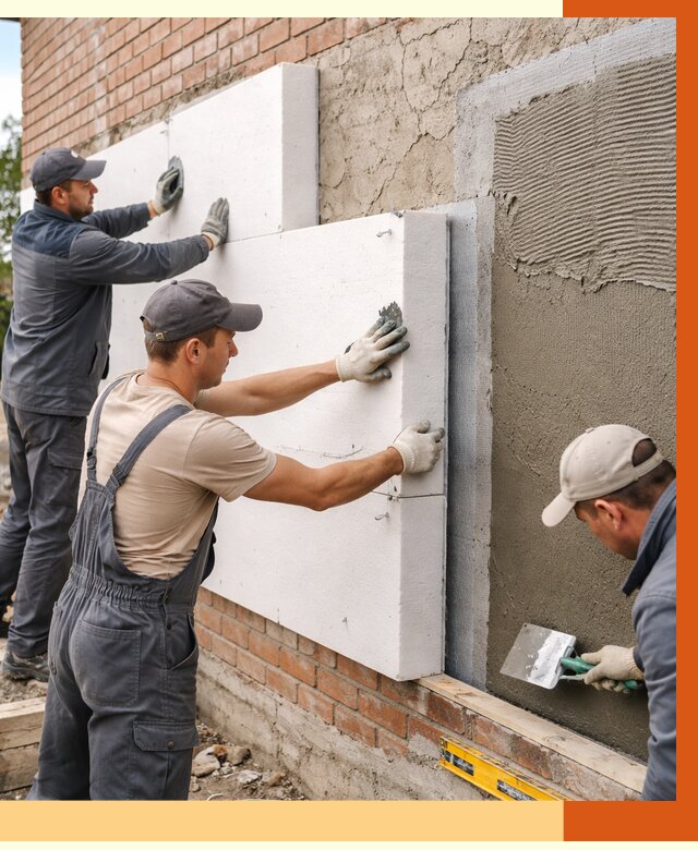 Утепление кирпичного дома в ельце от 4313 руб. под ключ | ТепломастерЕлц