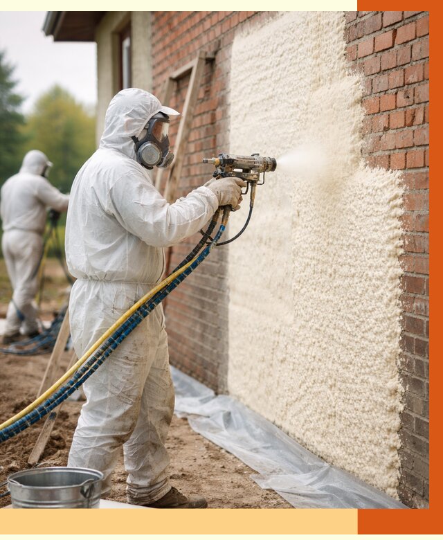 Утепление кирпичного дома ППУ в ельце под ключ от 6674 руб. | ТепломастерЕлц