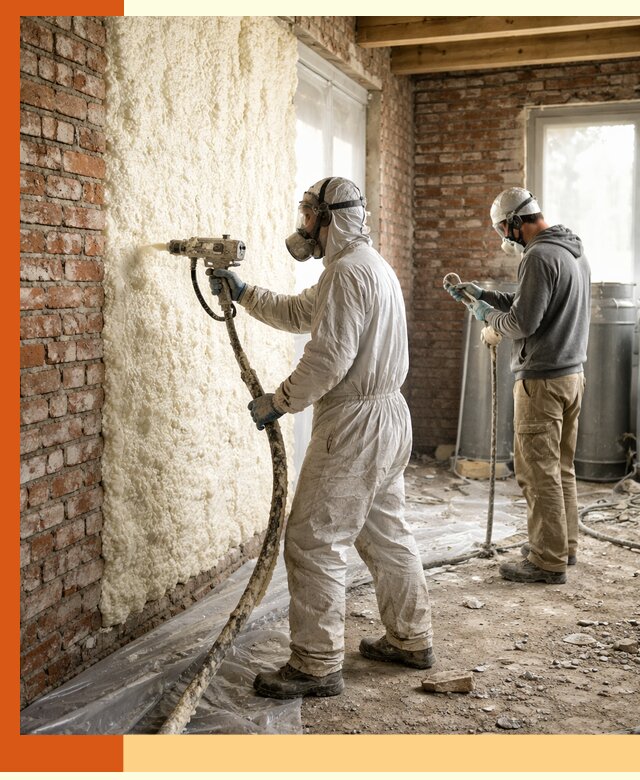 Утепление кирпичного дома пенополиуретаном в ельце