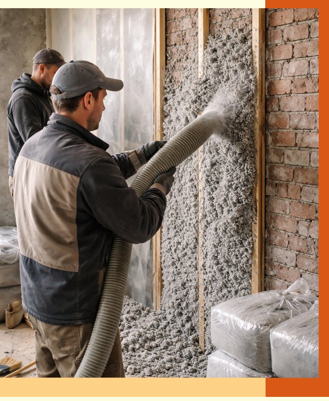 Утепление кирпичного дома эковатой в ельце от 2413 руб./м² | ТепломастерЕлц