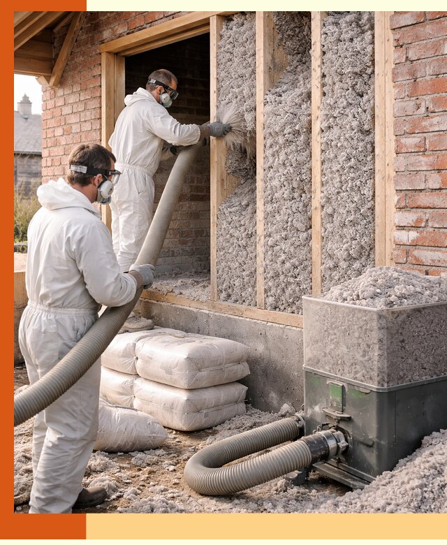 Утепление кирпичного дома эковатой в ельце