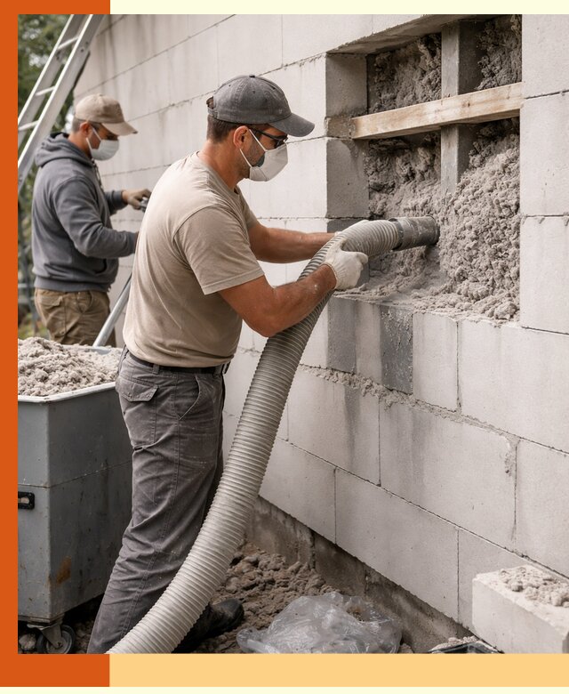 Утепление дома из газобетона эковатой в ельце