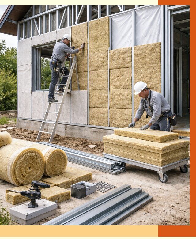 Утепление дома из ЛСТК в ельце от 5339 руб./м² — профессионально | ТепломастерЕлц