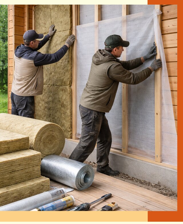 Утепление дома из двойного бруса в ельце от 4929 руб./м² — ТепломастерЕлц под ключ