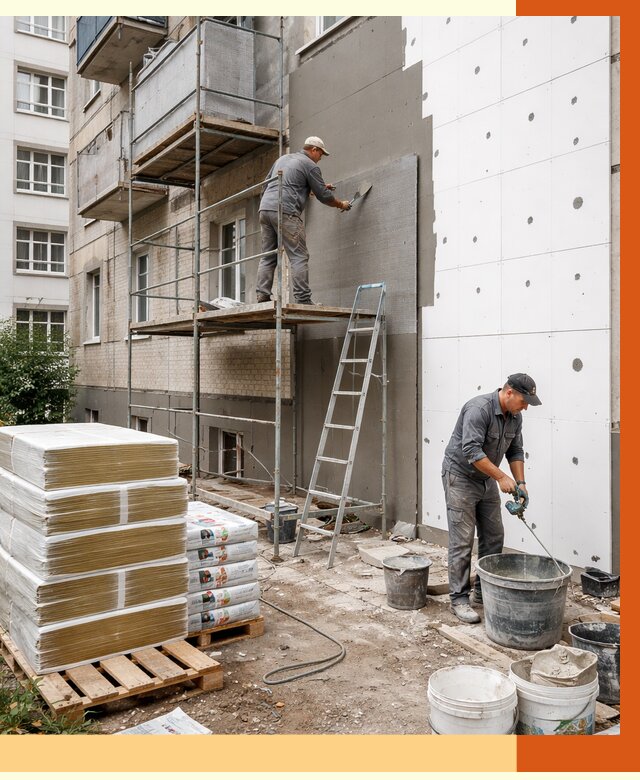 Утепление квартиры снаружи в ельце от 6315 руб/м2 под ключ | ТепломастерЕлц