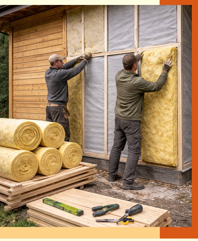 Утепление бани снаружи в ельце от 87278 руб. под ключ | ТепломастерЕлц