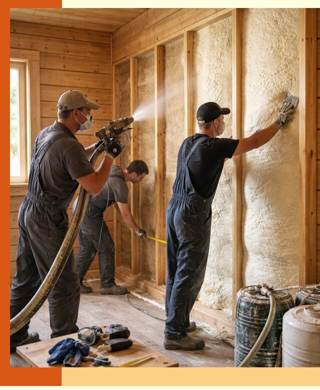 Утепление бани пенополиуретаном (ППУ) в ельце