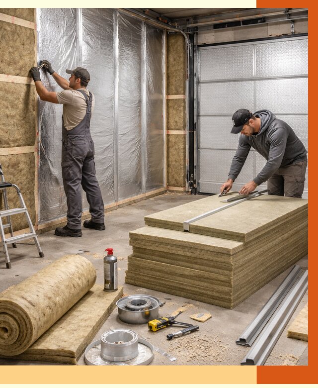 Утепление гаража в ельце от 4621 руб/м2 — комплексное утепление ворот и стен | ТепломастерЕлц