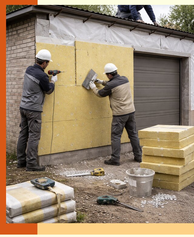 Утепление гаража снаружи в ельце качественно и надёжно