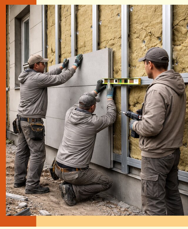 Утепление вентилируемого фасада под ключ в ельце