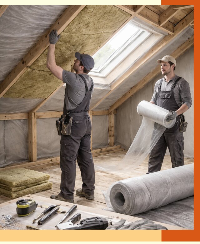 Утепление крыши изнутри мансарды в ельце от 4313 руб./м² | ТепломастерЕлц