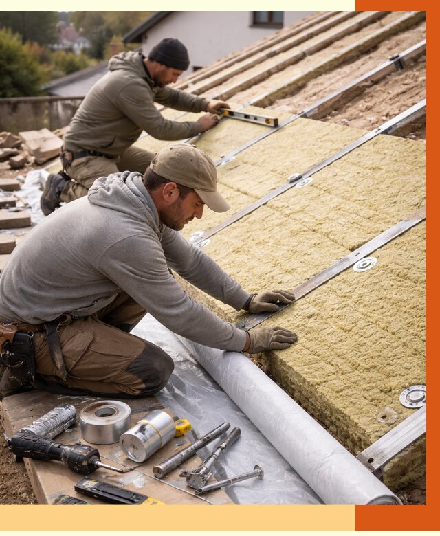 Утепление крыши снаружи в ельце под ключ от 1232 руб./м2 | ТепломастерЕлц