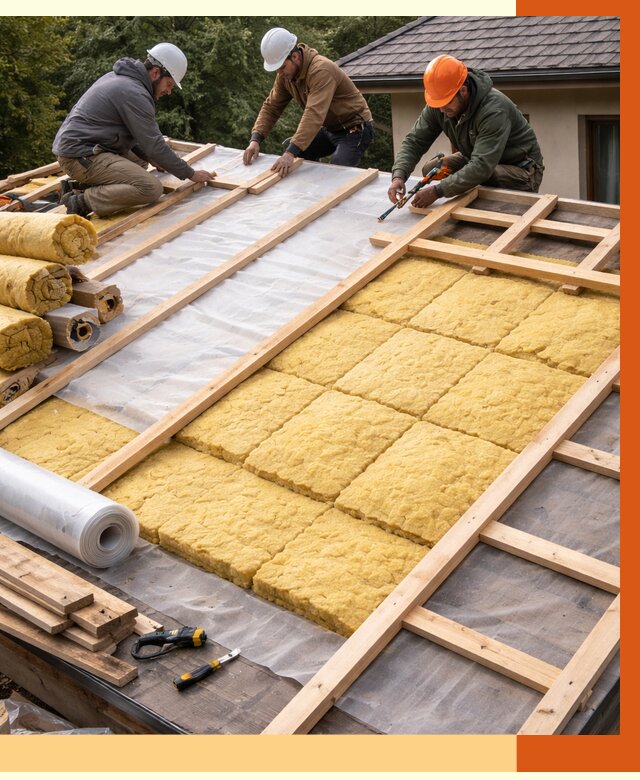 Утепление скатной крыши в ельце от 1284 руб./м2 под ключ | ТепломастерЕлц