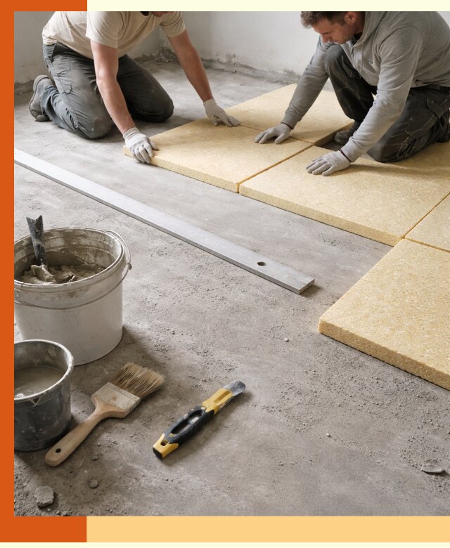 Утепление бетонного пола в ельце профессионально и недорого