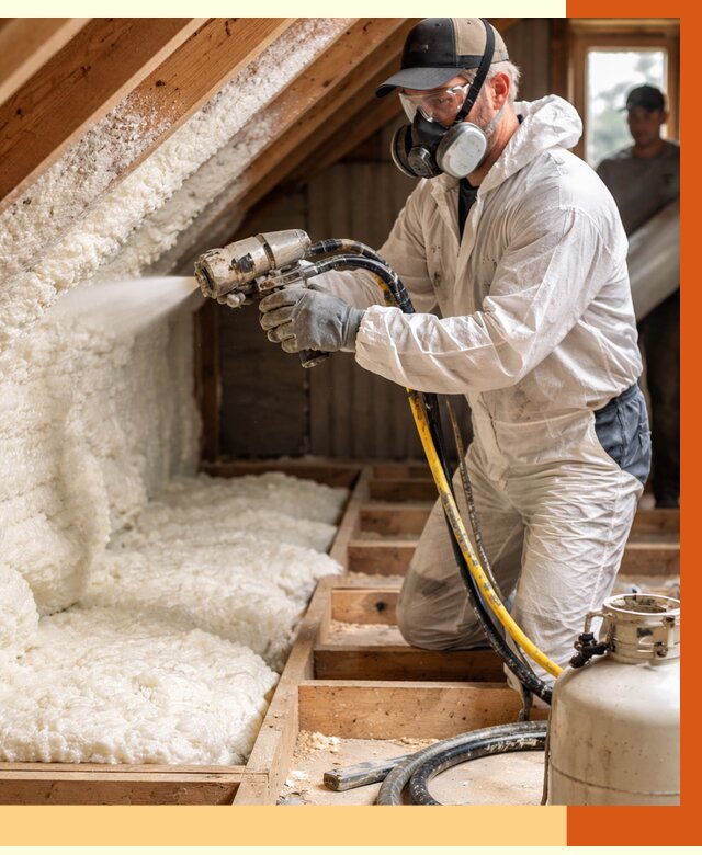 Утепление чердака ППУ в ельце от 8851 руб./м2 — услуга под ключ | ТепломастерЕлц