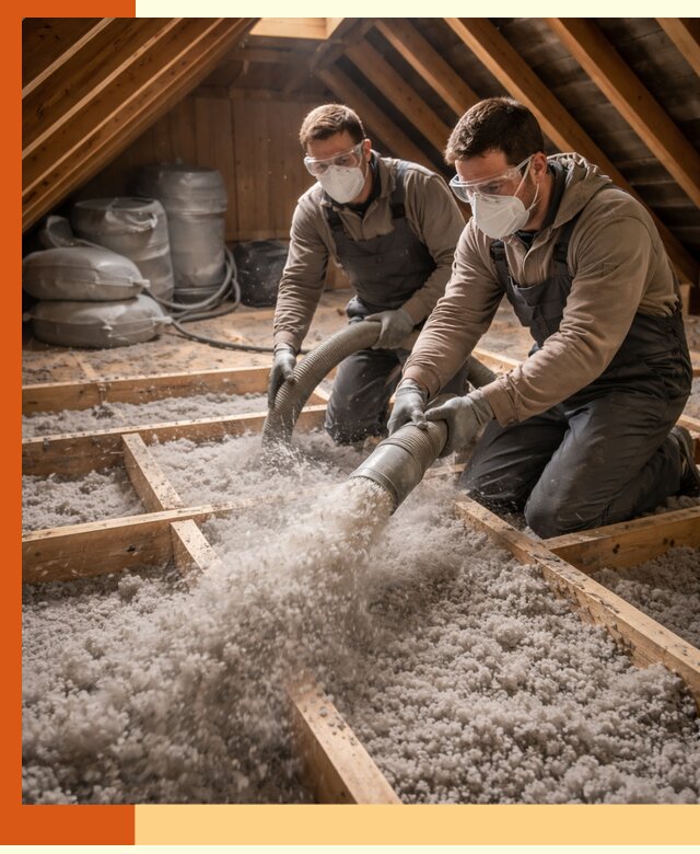Утепление чердака эковатой в ельце — быстро и надёжно
