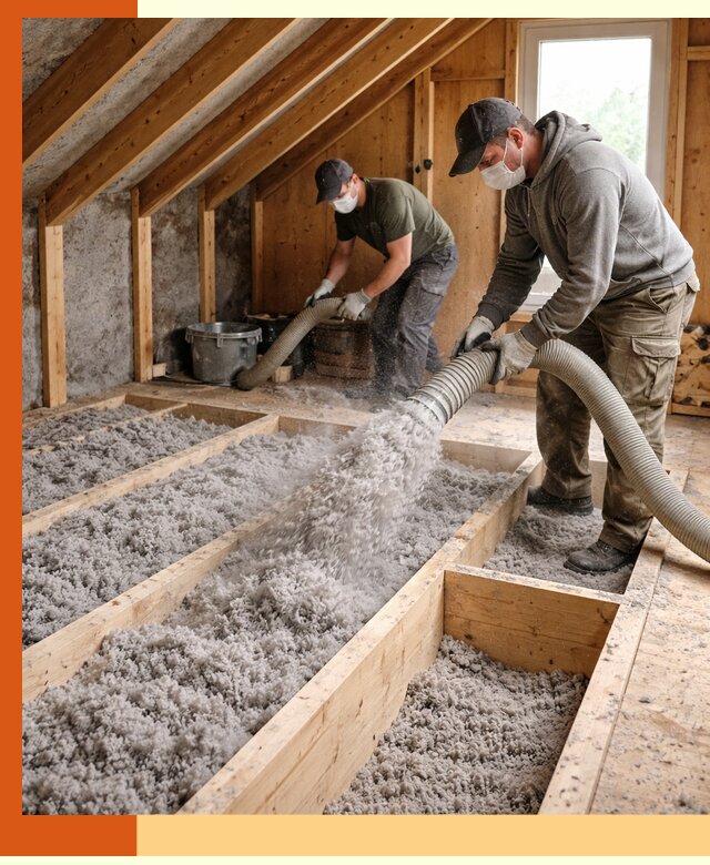 Утепление мансарды эковатой в ельце с гарантией качества