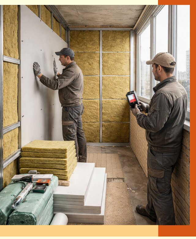 Утепление балкона в ельце от 4621 руб. под ключ | ТепломастерЕлц