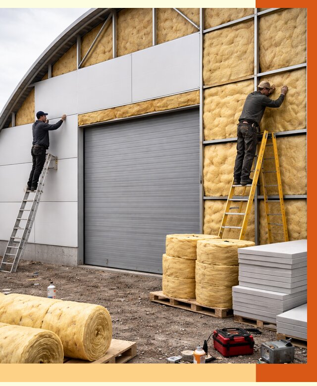 Утепление ангара пенополиуретаном в ельце от 7393 руб./м² — комплекс от ТепломастерЕлц