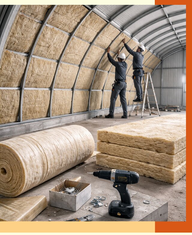 Утепление арочного ангара в ельце от 3286 руб./м2 под ключ | ТепломастерЕлц