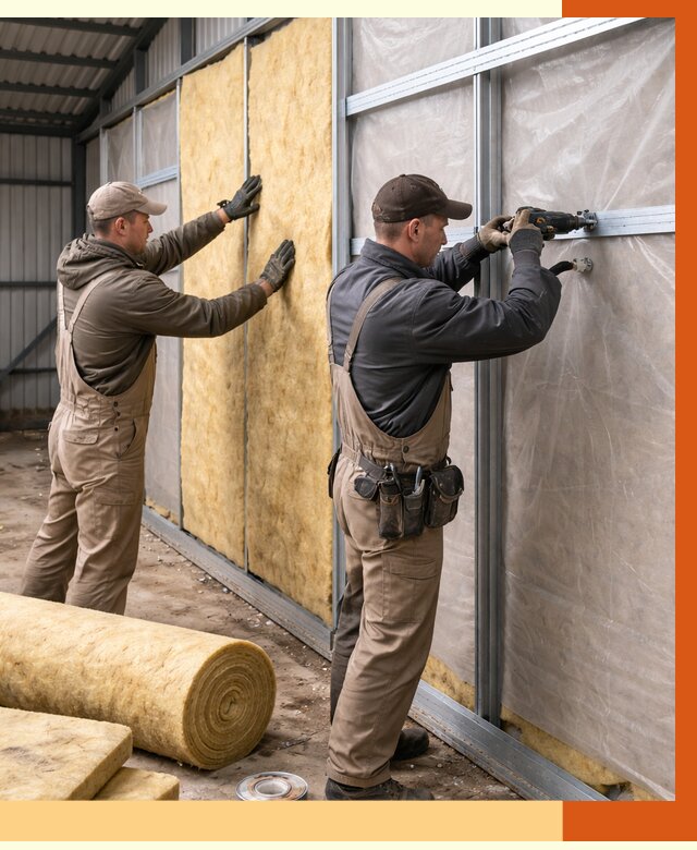 Утепление металлического ангара в ельце от 4877 руб/м2 — услуги под ключ | ТепломастерЕлц