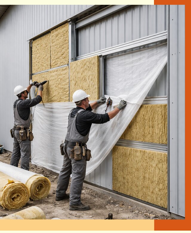 Утепление металлического склада в ельце от 4621 руб/м2 — комплексное утепление под ключ | ТепломастерЕлц