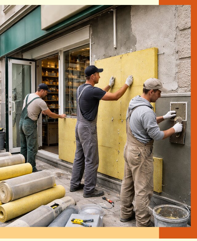 Утепление магазина в ельце от 4621 руб/м2 — цена, стены и снаружи | ТепломастерЕлц