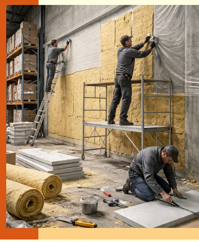 Утепление холодного склада под ключ в ельце