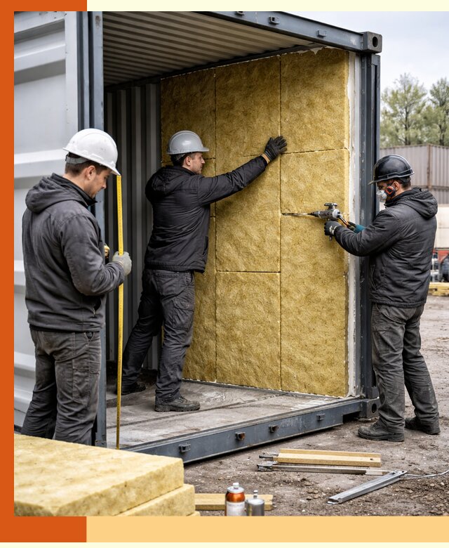 Утепление морского контейнера в ельце: надежная теплоизоляция и защита