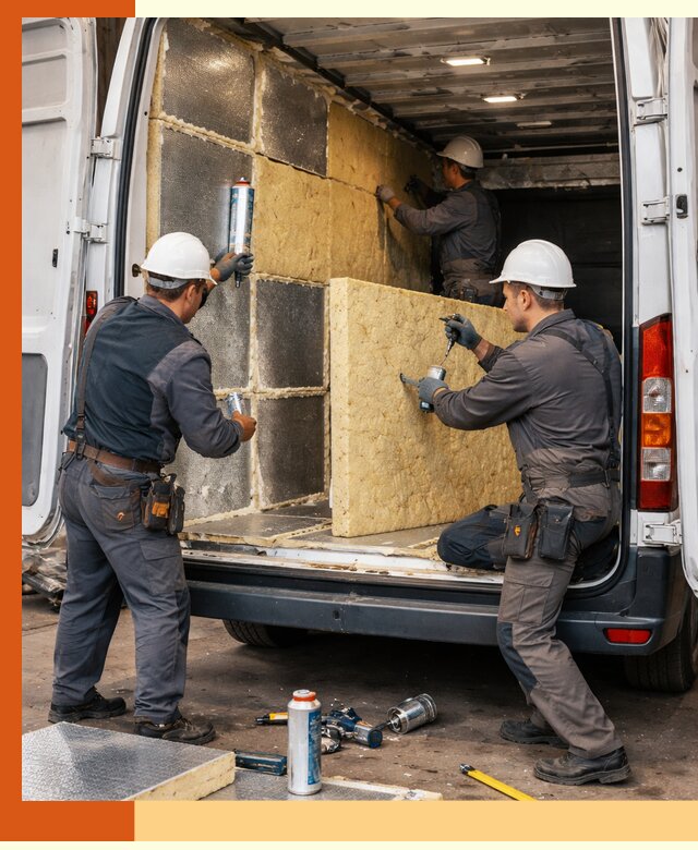 Утепление фургона-рефрижератора в ельце для сохранения температуры