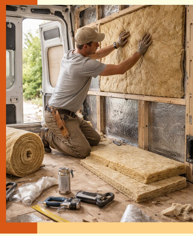 Утепление кемпера под ключ в ельце с гарантией качества