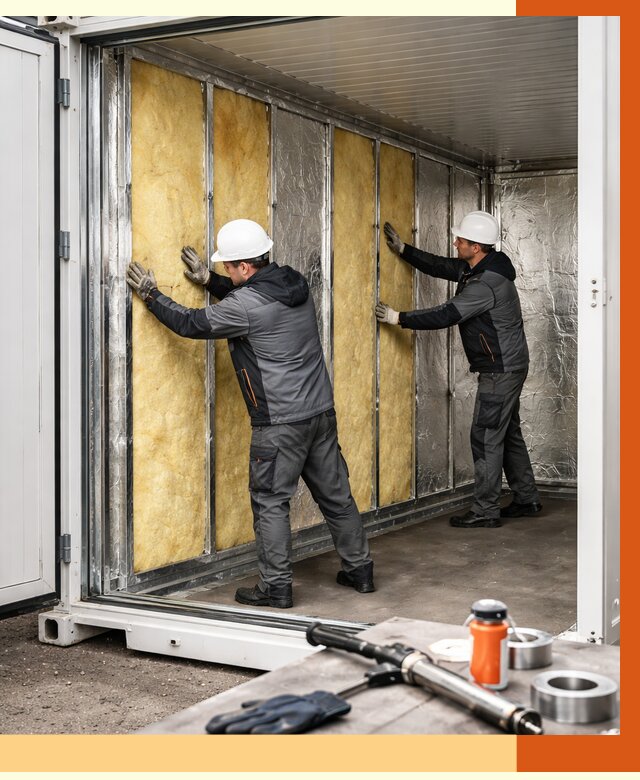 Утепление рефрижераторного контейнера в ельце от 46206 руб./м² | ТепломастерЕлц