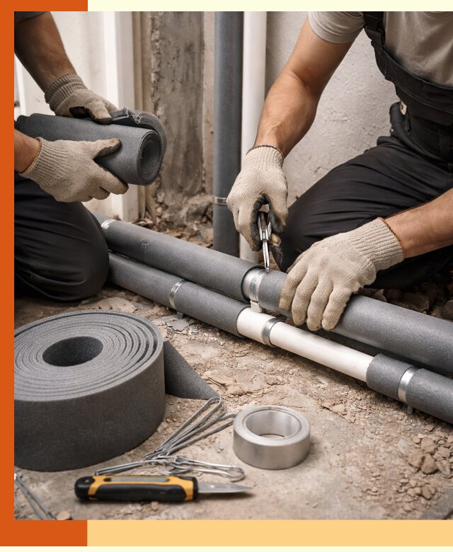 Утепление труб водоснабжения в ельце — монтаж и защита сети