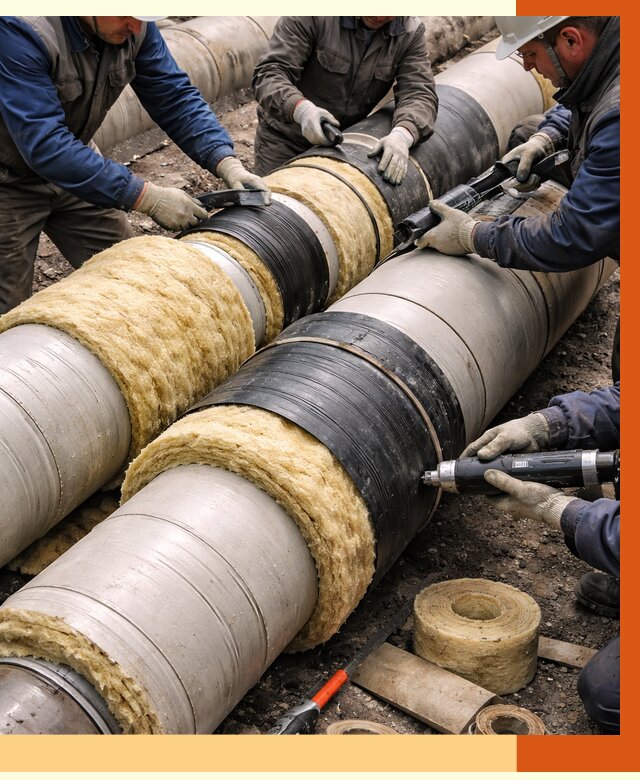 Утепление трубопровода в ельце под ключ от 1900 руб. — надежно и выгодно | ТепломастерЕлц