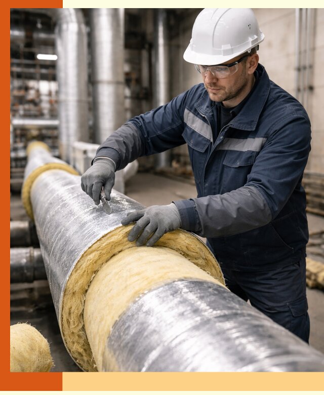 Утепление технологического оборудования и заводских установок в ельце