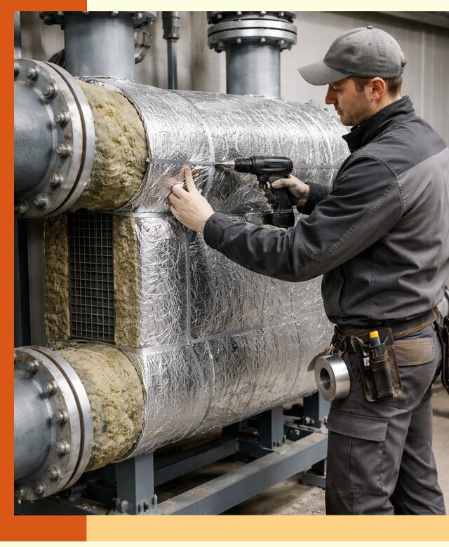 Утепление теплообменника в ельце — профессиональная теплоизоляция оборудования