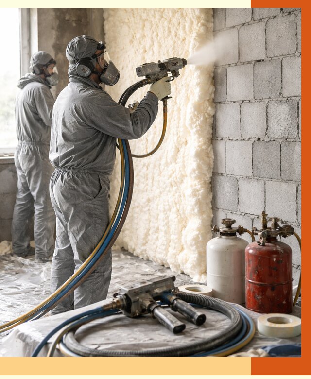 Утепление блочной стены ППУ в ельце от 4364 руб./м² — ТепломастерЕлц