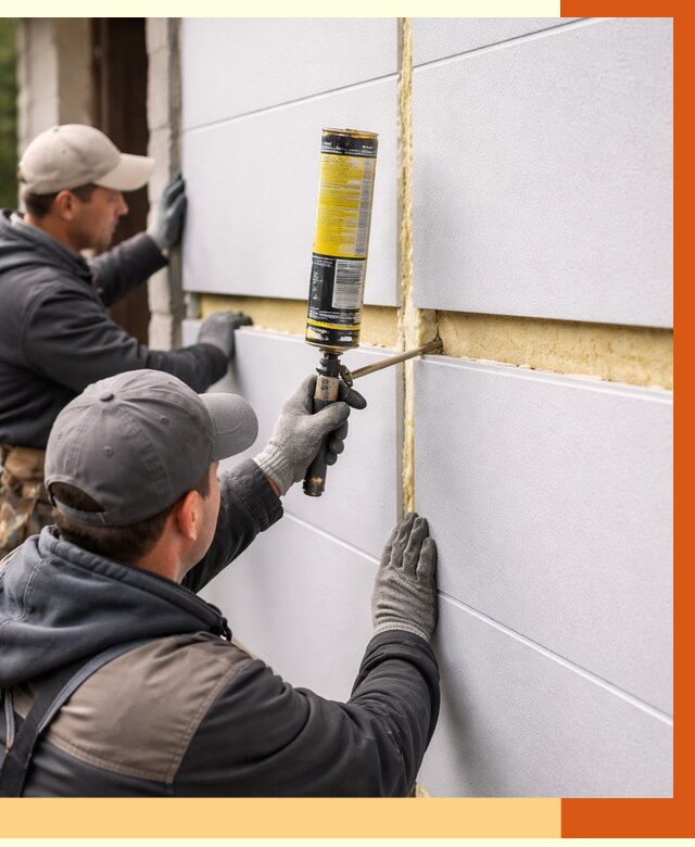 Утепление сэндвич панелей ППУ в ельце от 4313 руб. за м2 | ТепломастерЕлц