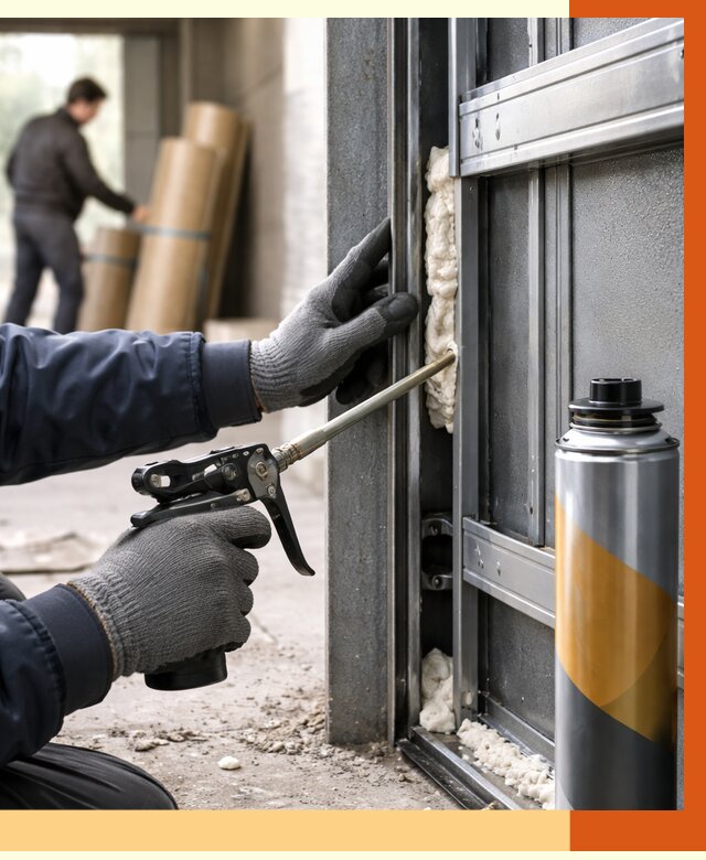 Заполнение пустот ворот в ельце от 4621 руб. — заливка ППУ, утепление под ключ | ТепломастерЕлц