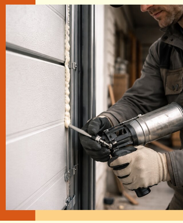 Заполнение пустот ворот в ельце профессионально и герметично