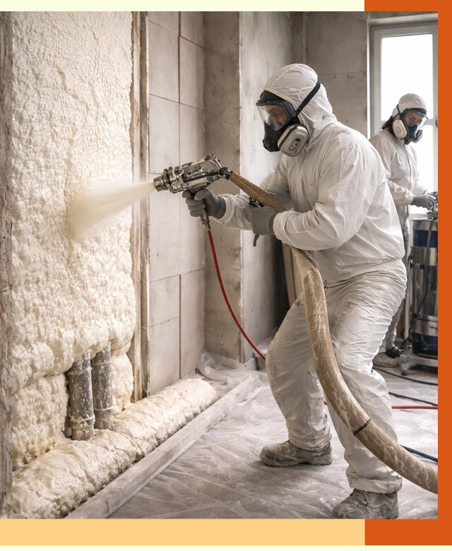 Напыление пенополиуретана в ельце от 7701 руб./м2 — услуги и монтаж ППУ | ТепломастерЕлц