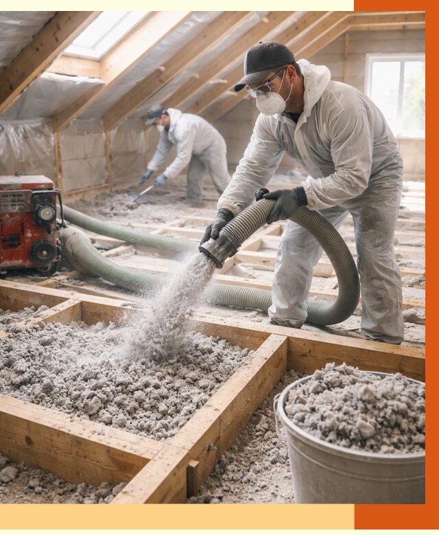 Утепление эковатой в ельце от 3029 руб./м2 — монтаж и задувка | ТепломастерЕлц