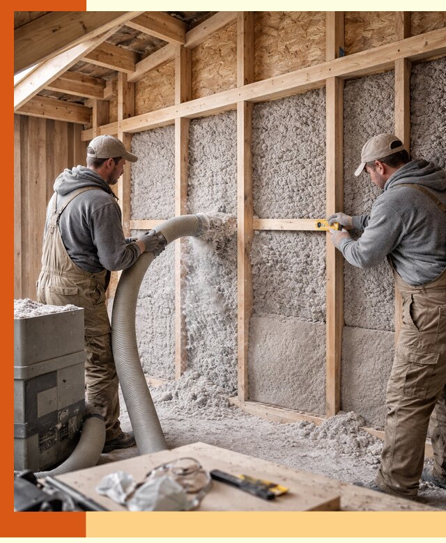 Утепление эковатой стен, потолков и перекрытий в ельце