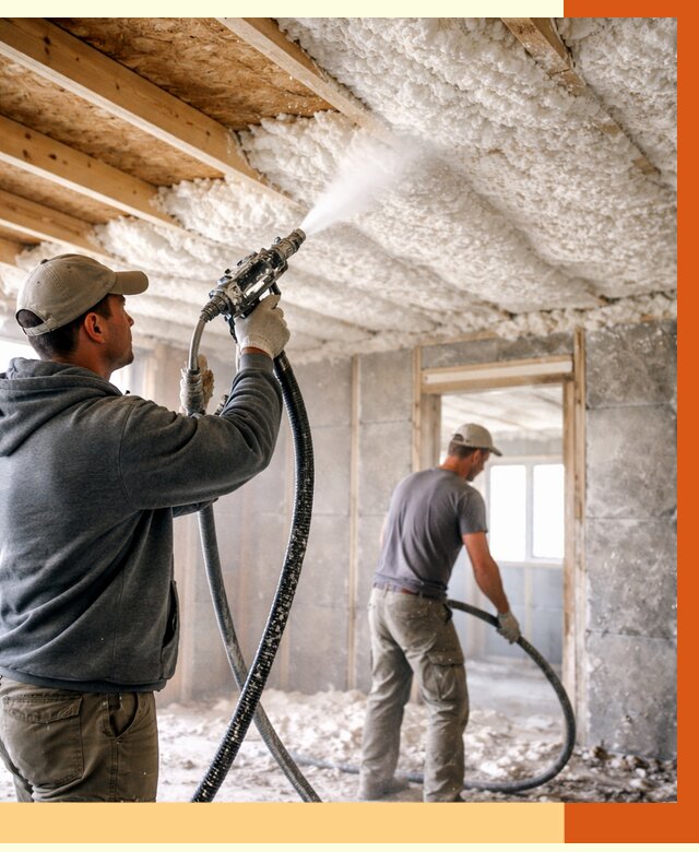 Утепление пеноизолом в ельце от 1643 руб./м2 под ключ | ТепломастерЕлц