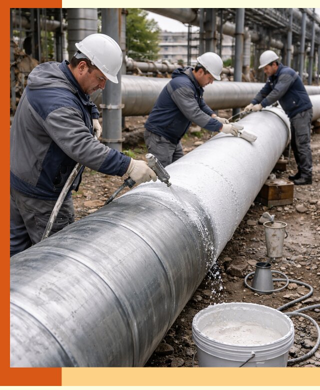 Утепление теплотрассы жидкой теплоизоляцией в ельце